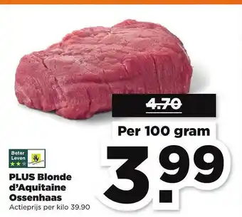 PLUS Plus blonde d'aquitaine ossenhaas 100 gram aanbieding