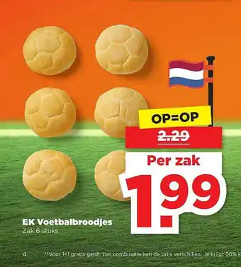 PLUS EK voetbalbroodjes aanbieding