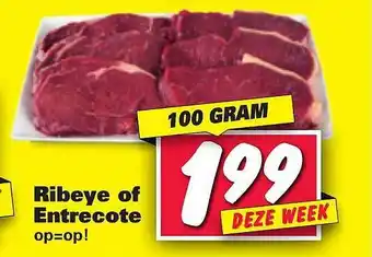 Nettorama Ribeye of entrecote 100 gram aanbieding