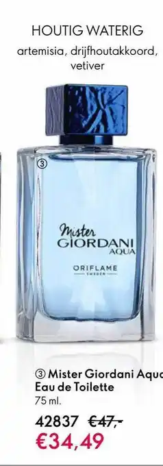 Oriflame Mister giordani aqua eau de toilette aanbieding