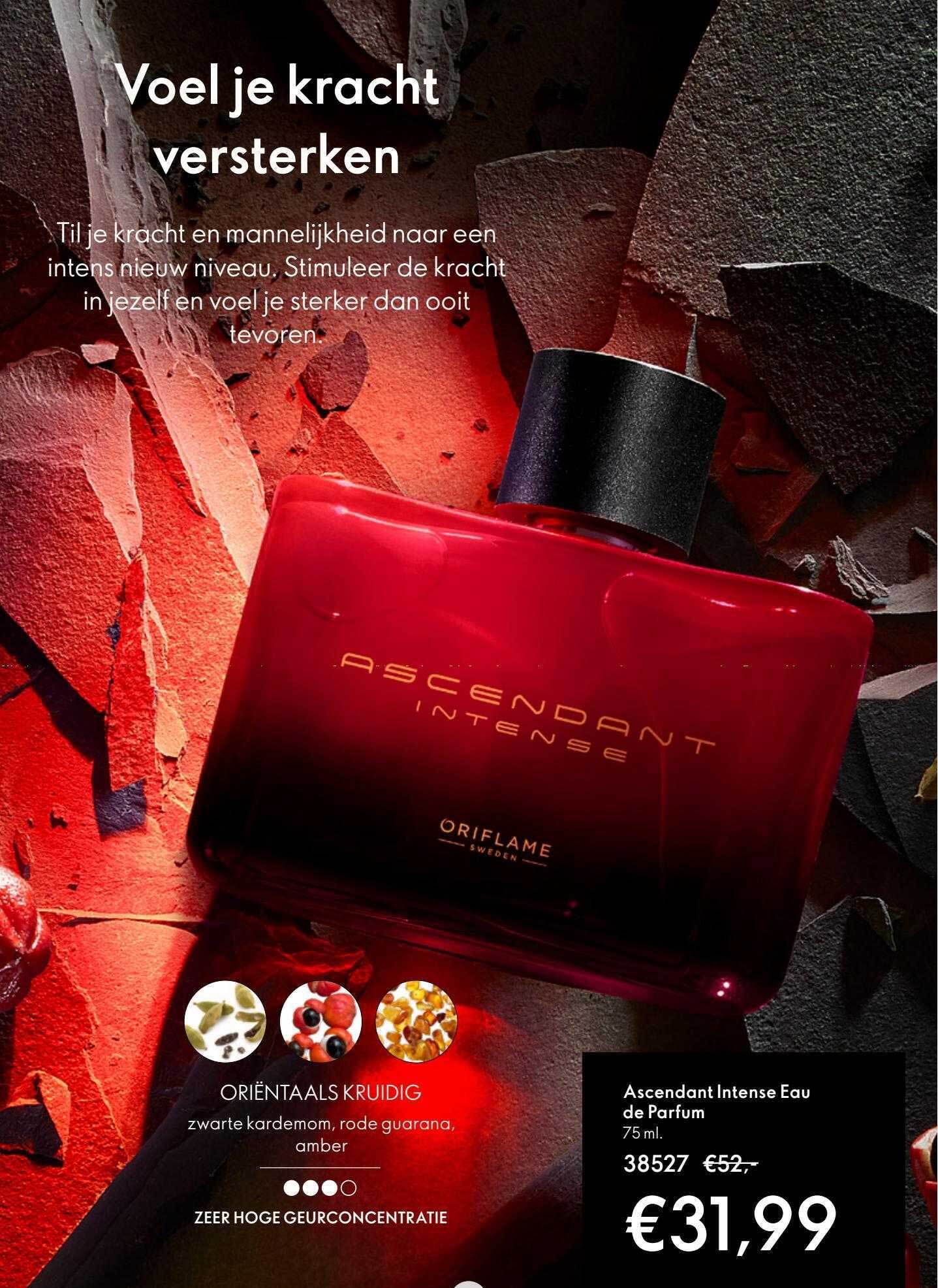 Ascendant intense eau de parfum aanbieding bij Oriflame