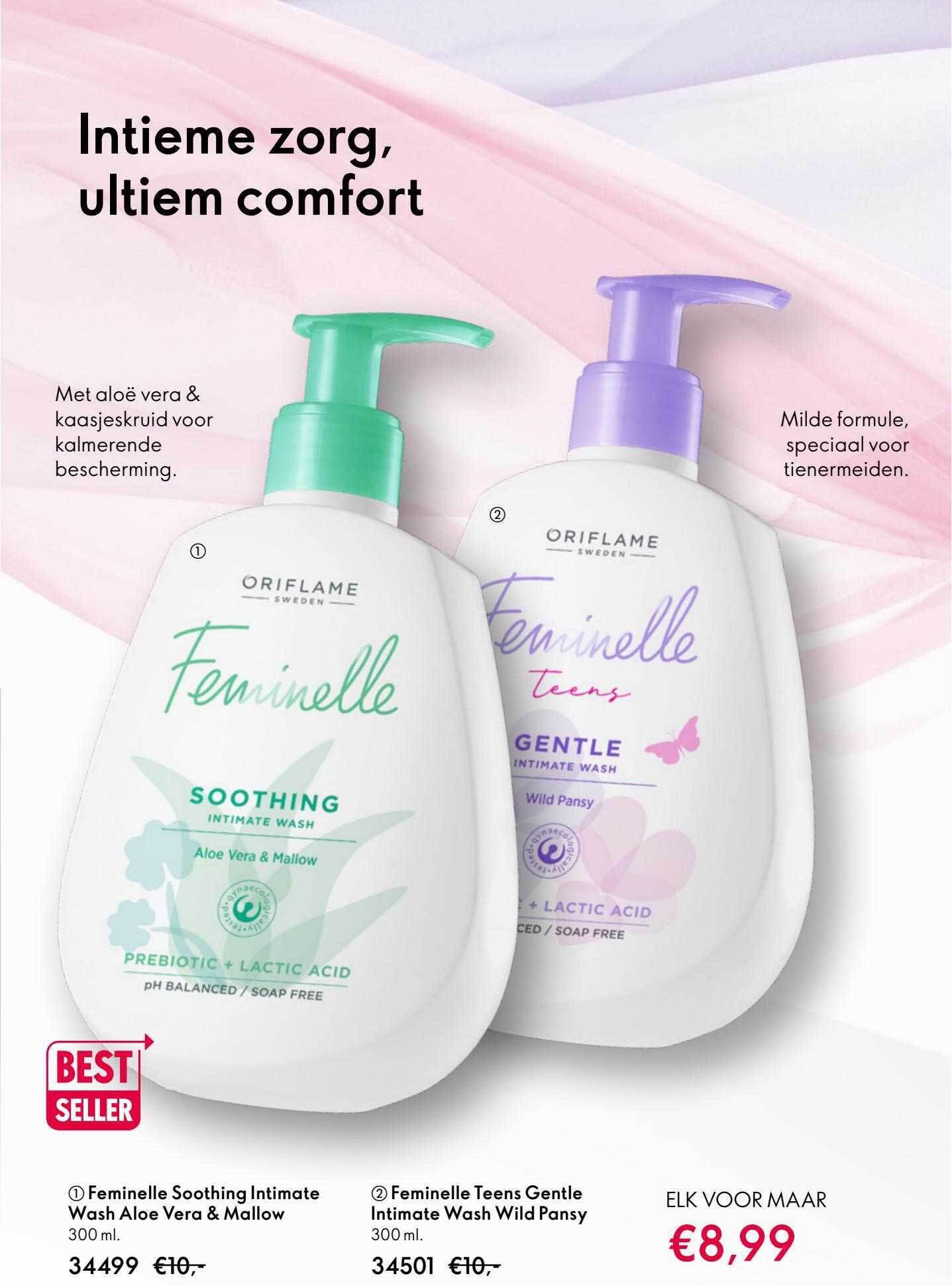 Feminelle soothing intimate wash aloe vera & mallow of feminelle teens