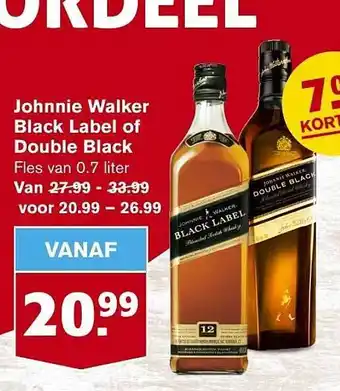 Hoogvliet Johnnie walker black label of double black aanbieding