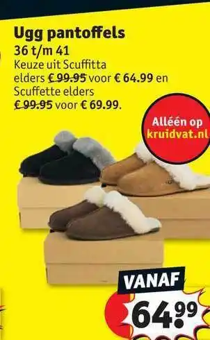 Kruidvat Ugg pantoffels aanbieding