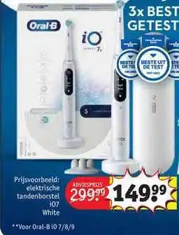 Kruidvat Oral-b elektrische tandenborstel io7 white aanbieding