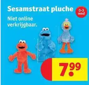 Kruidvat Sesamstraat pluche aanbieding