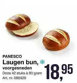 Bidfood Panesco laugen bun, voorgesneden aanbieding