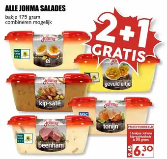 MCD Supermarkt Alle johma salades 2+1 gratis aanbieding