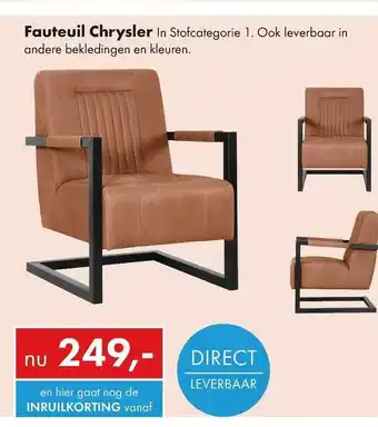 Woonsquare Fauteuil chrysler aanbieding