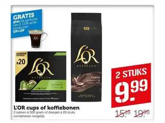 CoopCompact L'or cups of koffiebonen aanbieding