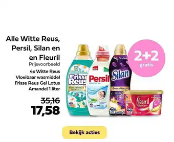 Plein.nl Alle witte reus, persil, silan en fleuril 2+2 gratis aanbieding