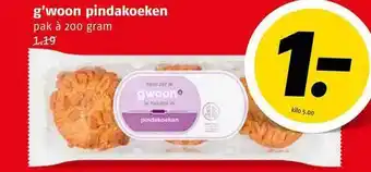 Poiesz G'woon pindakoeken aanbieding