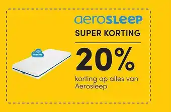 Baby & Tiener 20% korting op alles van aerosleep aanbieding