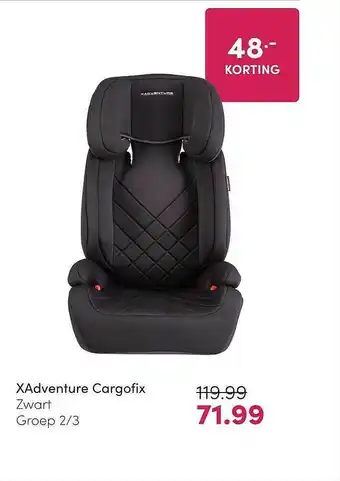 Baby & Tiener Xadventure cargofix autostoel zwart 48.- korting aanbieding