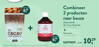 Holland & Barrett Raw Cacao Poeder Bio + Rozenwater aanbieding