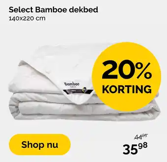 Beter Bed Select Bamboe dekbed 140x220 cm aanbieding