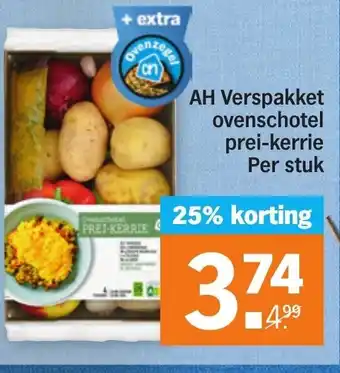 Albert Heijn AH verspakket ovenschotel prei-kerrie per stuk aanbieding