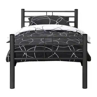 Leen Bakker Bed nick - mat antraciet - 90x200 cm aanbieding