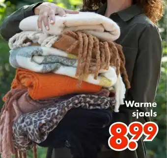 Wibra Warme sjaals aanbieding