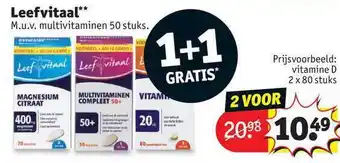 Kruidvat Leefvitaal 1+1 gratis aanbieding