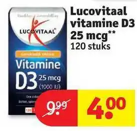 Kruidvat Lucovitaal vitamine d3 25 mcg aanbieding