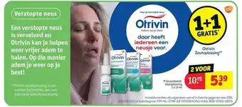 Kruidvat Otrivin zoutoplossing 1+1 gratis aanbieding