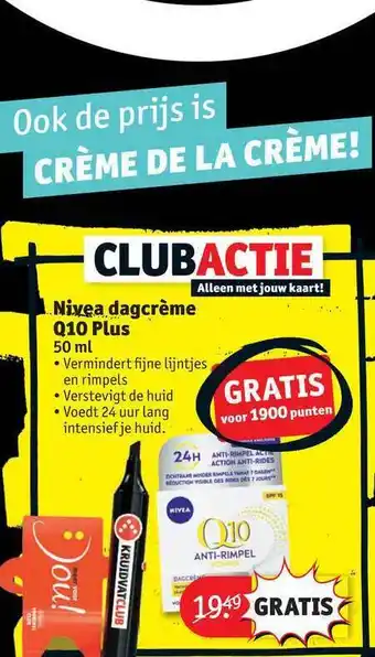 Kruidvat Nivea dagcrème q10 plus aanbieding