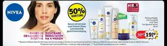 Kruidvat Nivea luminous630 gezichtsverzorging 50% korting aanbieding