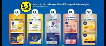 Kruidvat Nivea gezichtsverzorging 1+1 gratis aanbieding