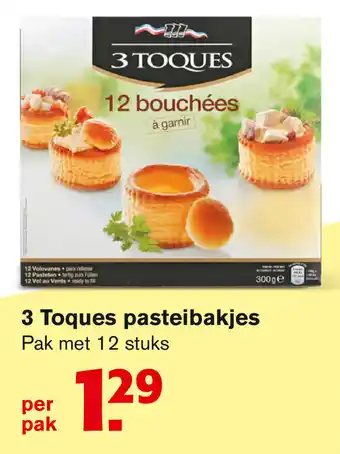 Hoogvliet 3 Toques Pasteibakjes 300g aanbieding