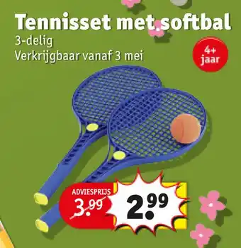 Kruidvat Tennisset met softbal aanbieding