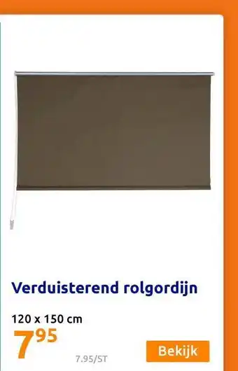 Action Verduisterend rolgordijn 120 X 150 Cm aanbieding