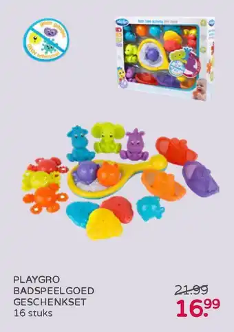 Prenatal Playgro badspeelgoed geschenkset 16 Stuks aanbieding