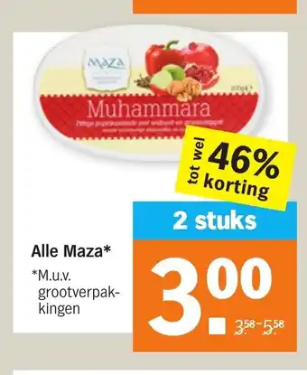 Albert Heijn Alle maza 2 stuks aanbieding