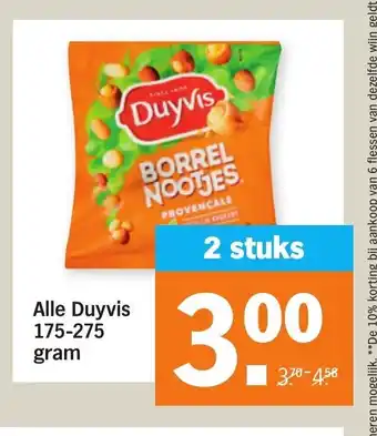 Albert Heijn Alle duyvis 175-275gram 2 stuks aanbieding