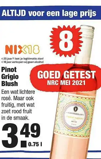 ALDI Pinot grigio blush 0.75 l aanbieding