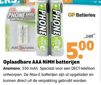 Plentyparts Oplaadbare aaa nimh batterijen aanbieding