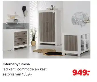 Baby-Dump Interbaby stresa ledikant, commode en kast aanbieding