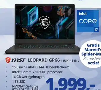 Paradigit Msi leopard gp66 11uh-454nl aanbieding