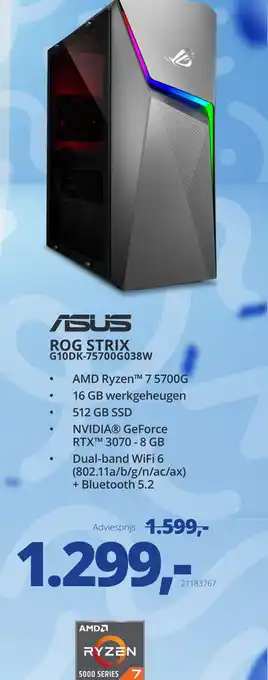 Paradigit Asus rog strix g10dk-75700g038w aanbieding