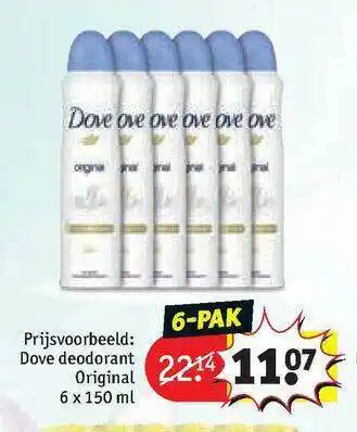 Kruidvat Dove deodorant original aanbieding