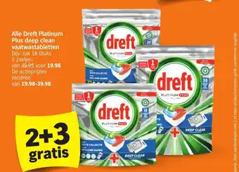 Albert Heijn Alle dreft platinum plus deep clan vaatwastabtetten aanbieding