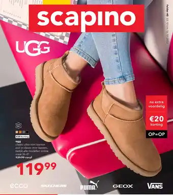 Scapino Ugg Classic ultra mini laarzen ook in classic laarzen, bekijk alle modellen online maat 36-41 aanbieding