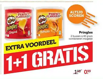 Coop Pringles 1+1 Gratis aanbieding