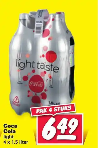 Nettorama Coca cola light 4x1.5 liter aanbieding