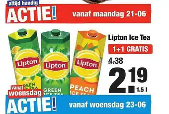 ALDI Lipton ice tea 1.5 liter aanbieding