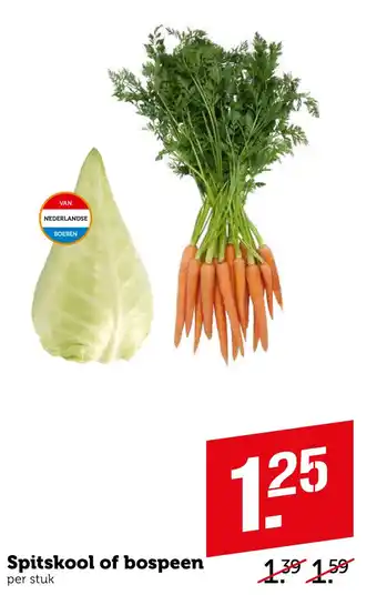 Coop Spitskool of bospeen aanbieding