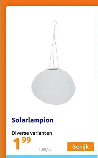 Action Solarlampion aanbieding