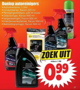 Dirk Dunlop autoreinigers aanbieding