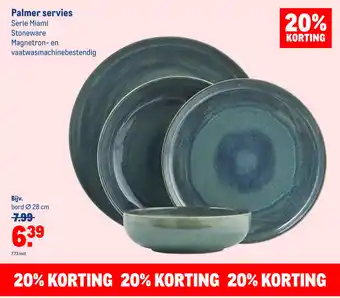 Makro Palmer servies 28 cm aanbieding